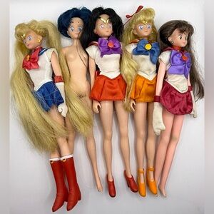 Vintage SAILOR MOON Irwin Toys 2000 lot of 5 Collector Dolls 12”